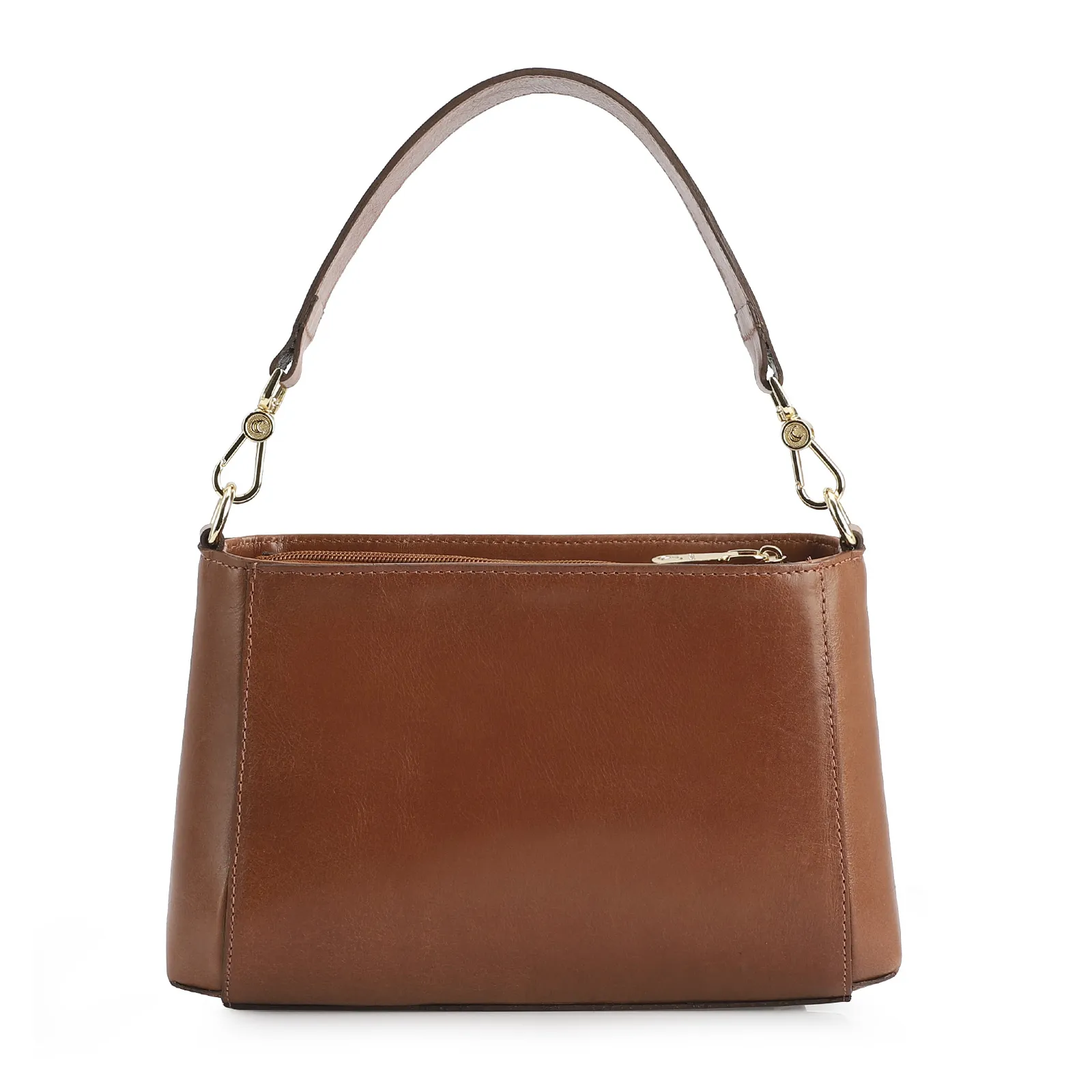 Bolsa De Mão Couro Marrom