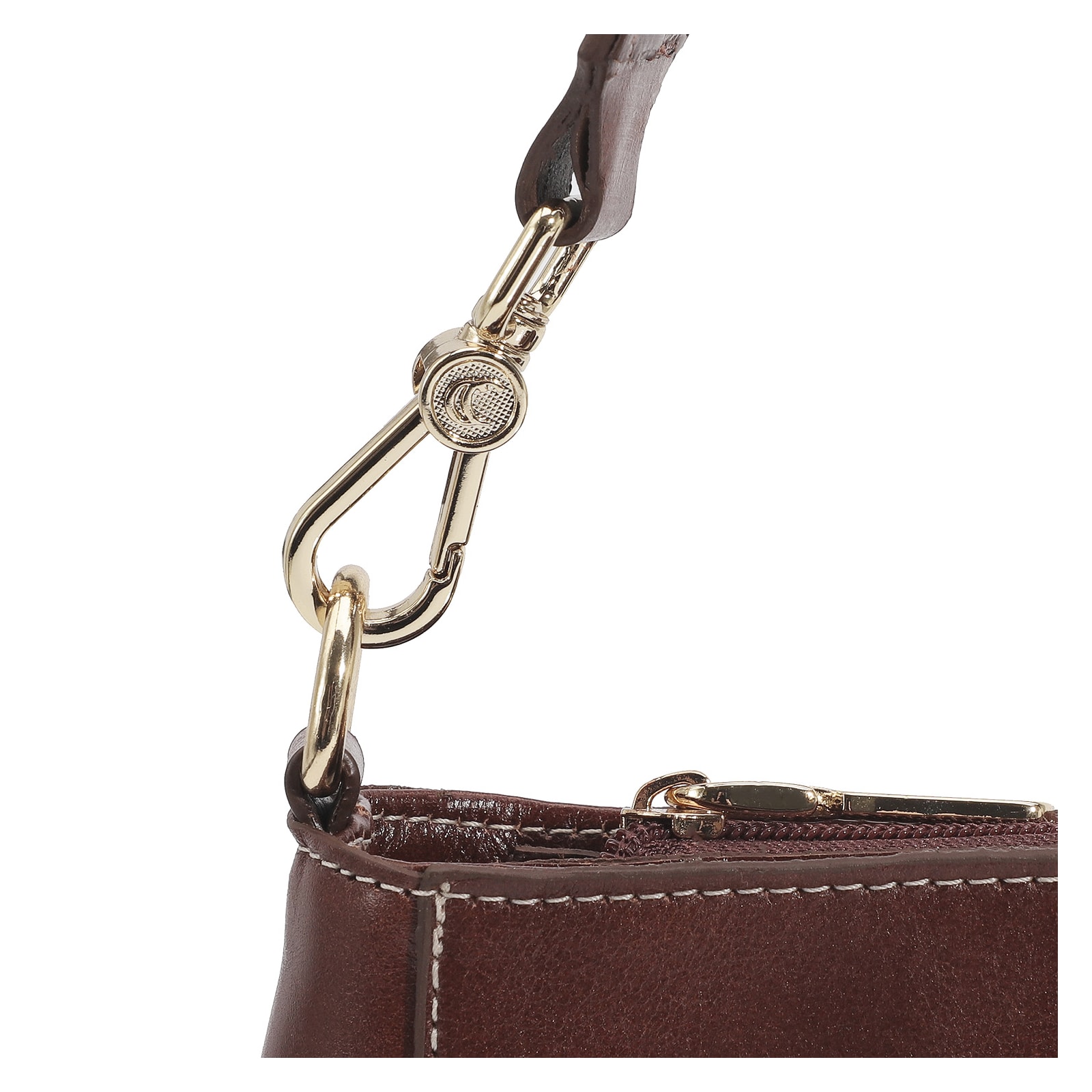 Bolsa De Mão Couro Marrom