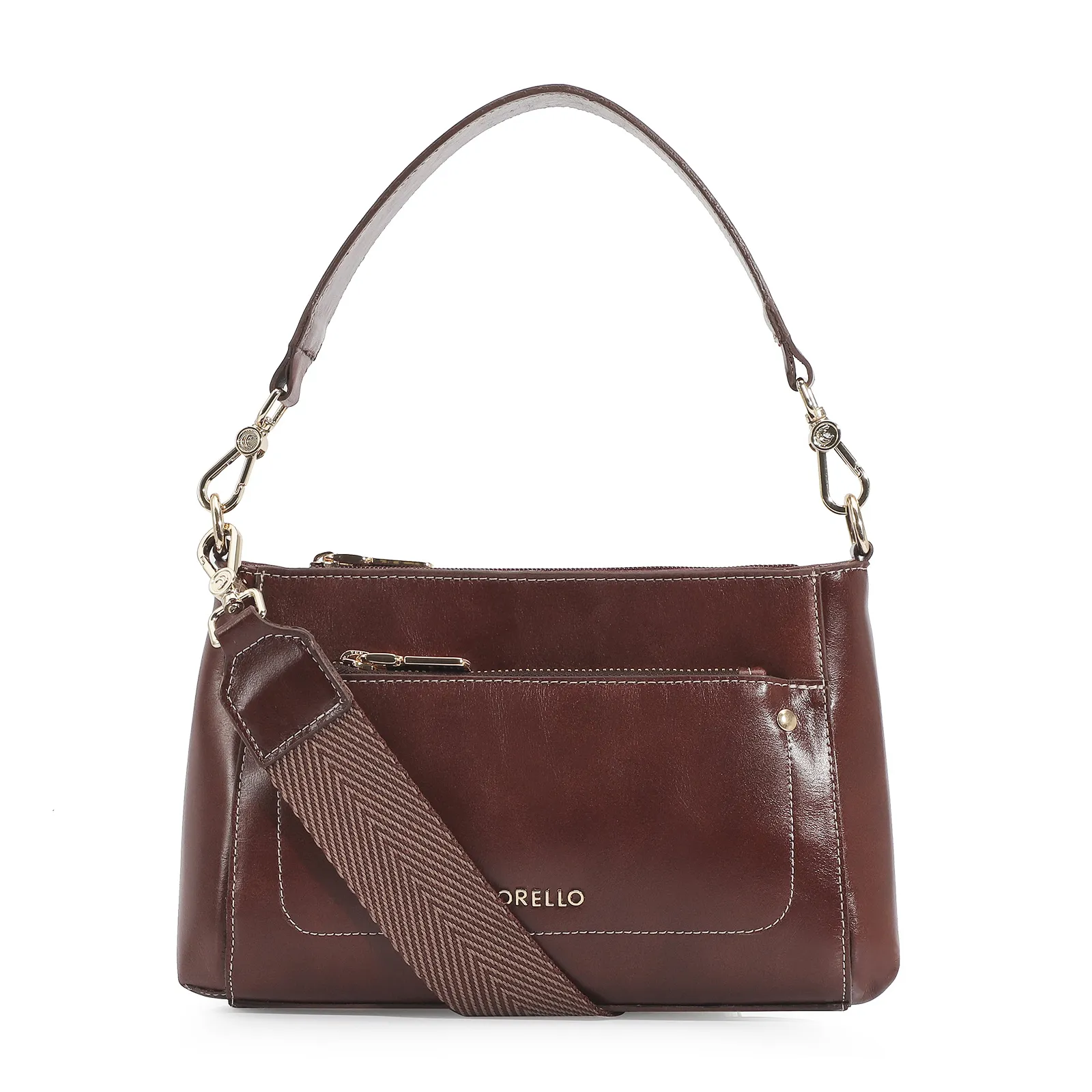 Bolsa De Mão Couro Marrom