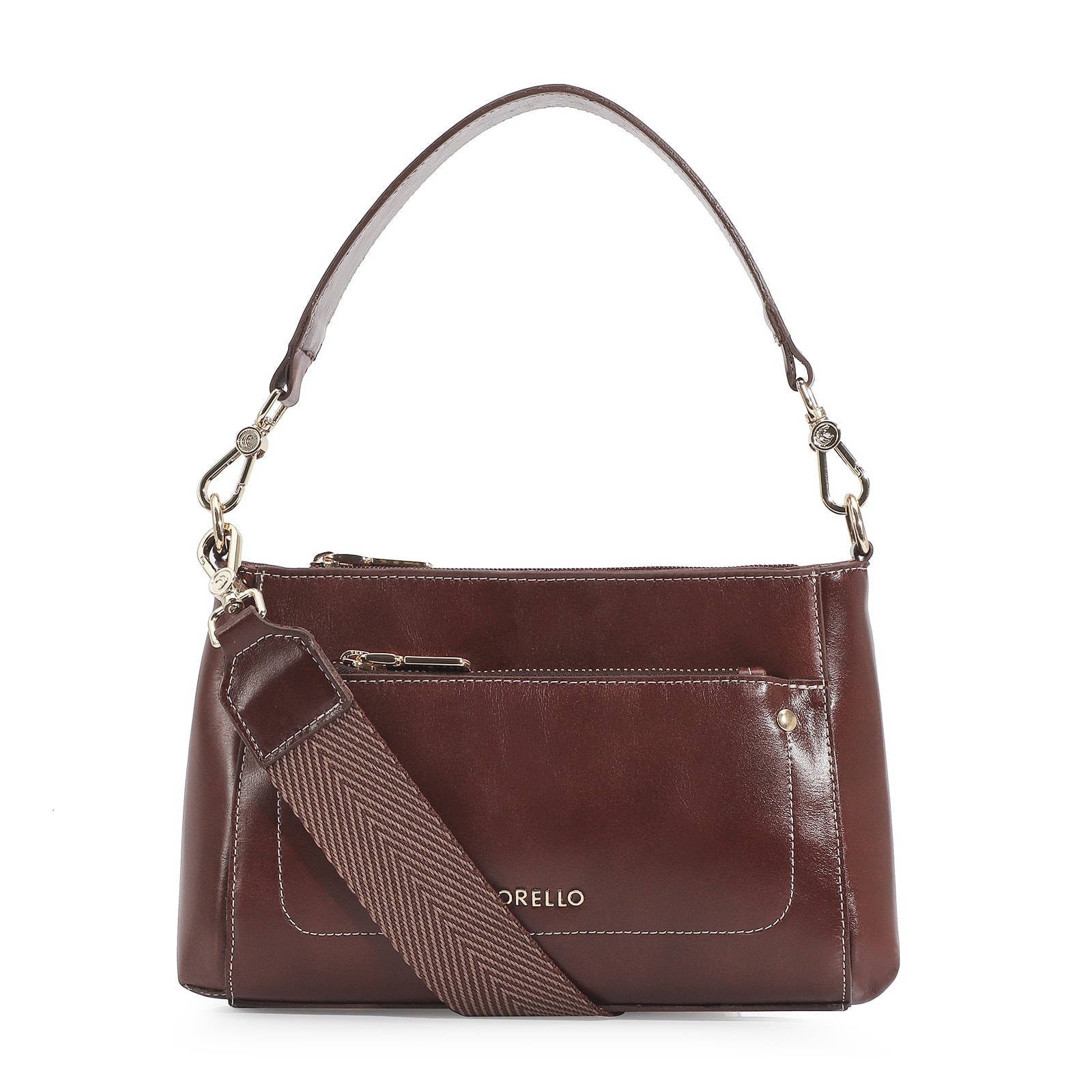 Bolsa De Mão Couro Marrom