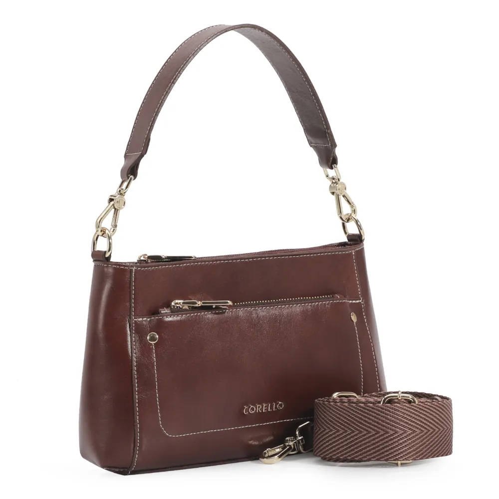 Bolsa De Mão Couro Marrom - imagem 2