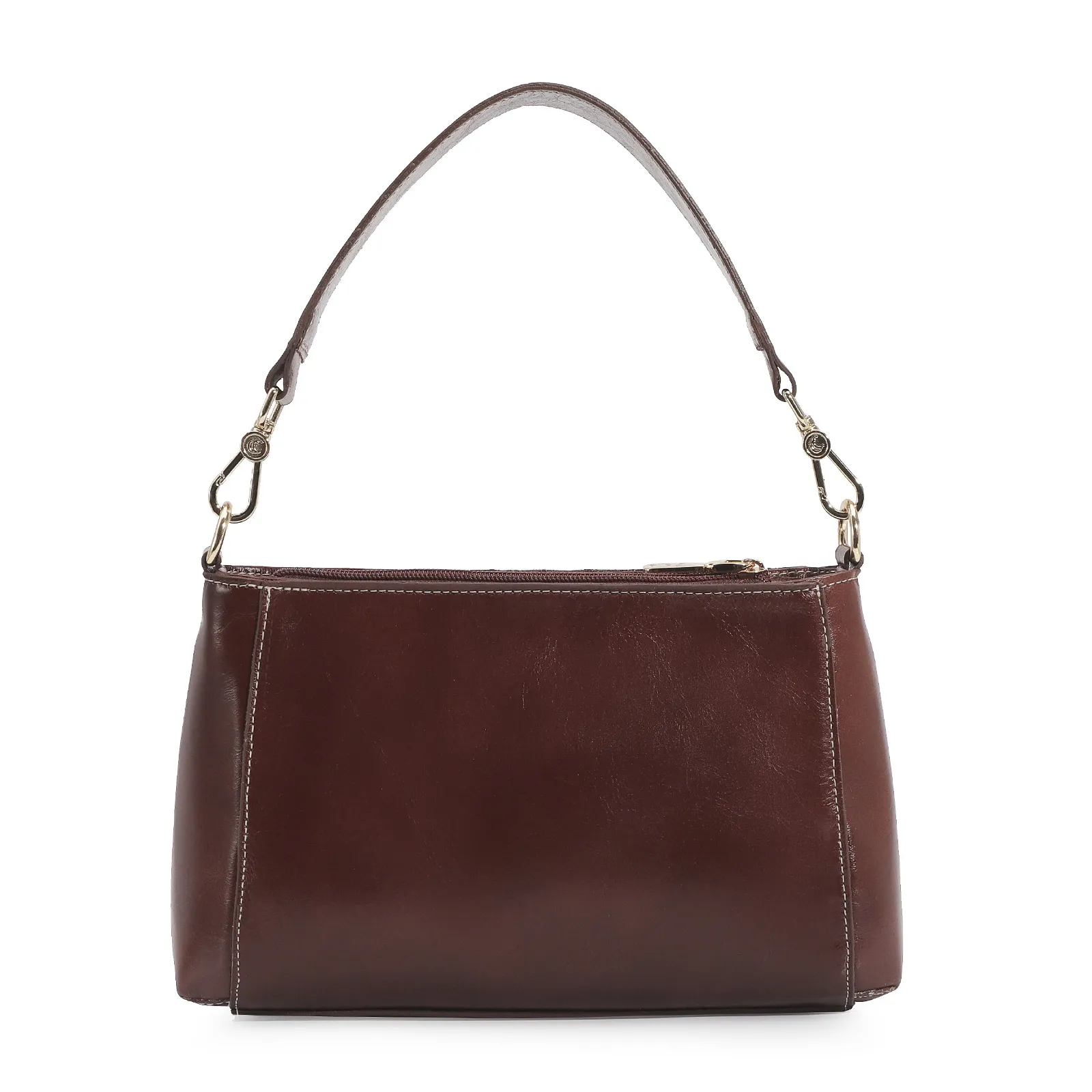 Bolsa De Mão Couro Marrom