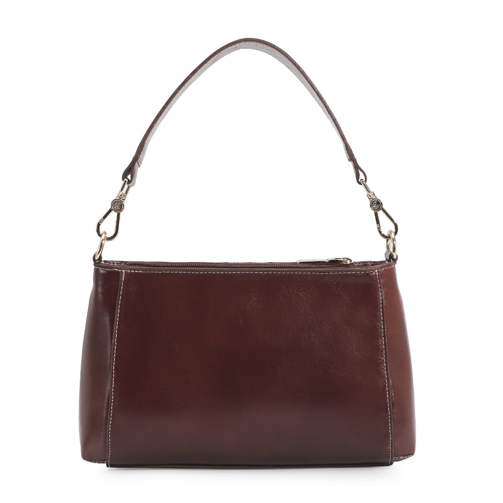 Bolsa De Mão Couro Marrom