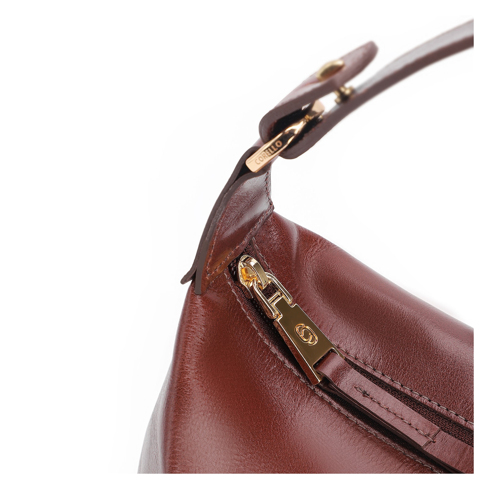 Bolsa De Mão Couro Marrom