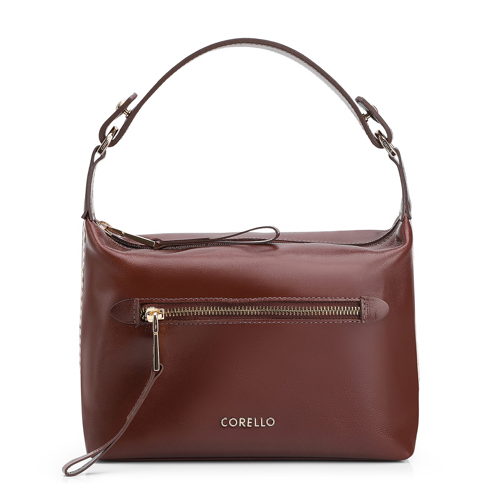 Bolsa De Mão Couro Marrom