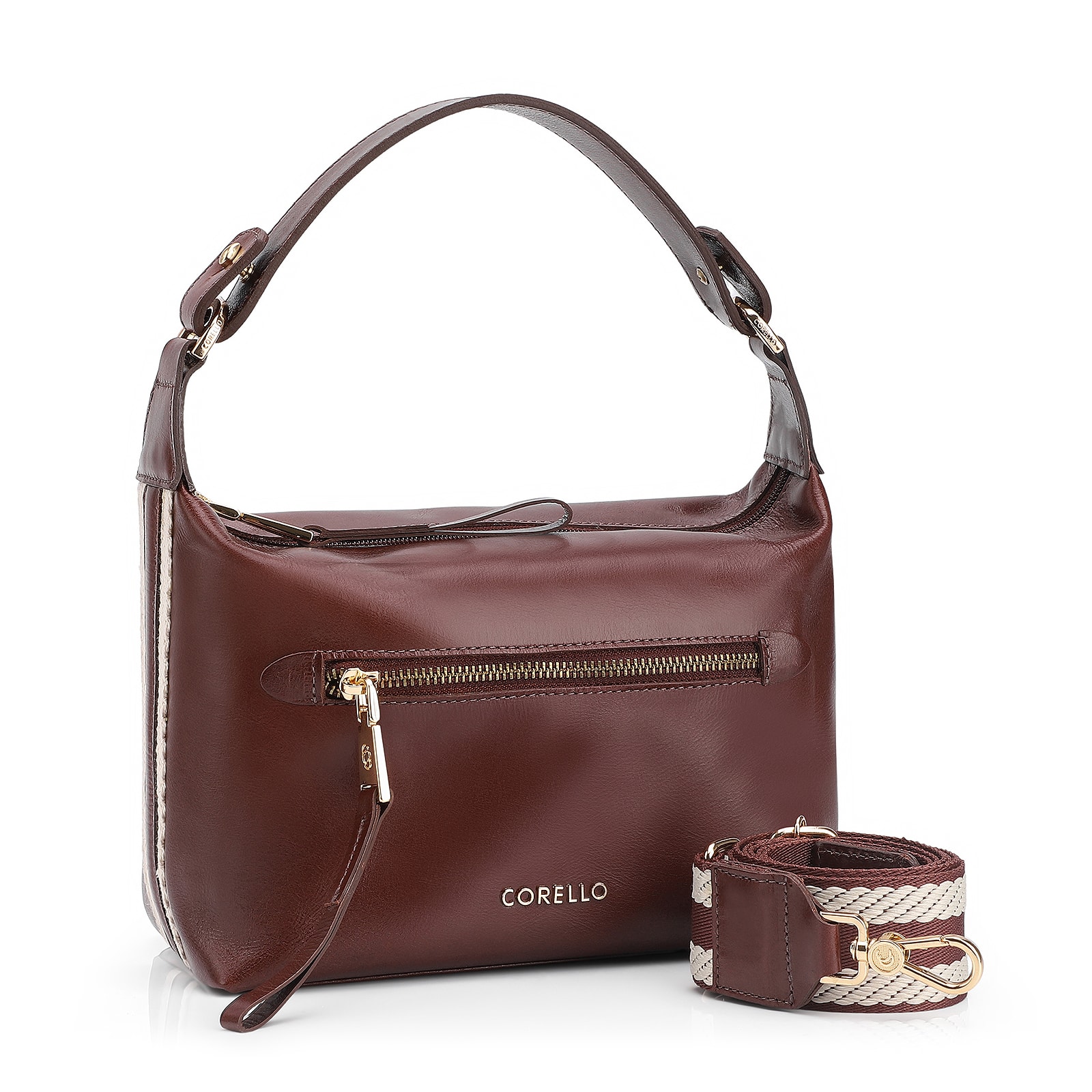 Bolsa De Mão Couro Marrom