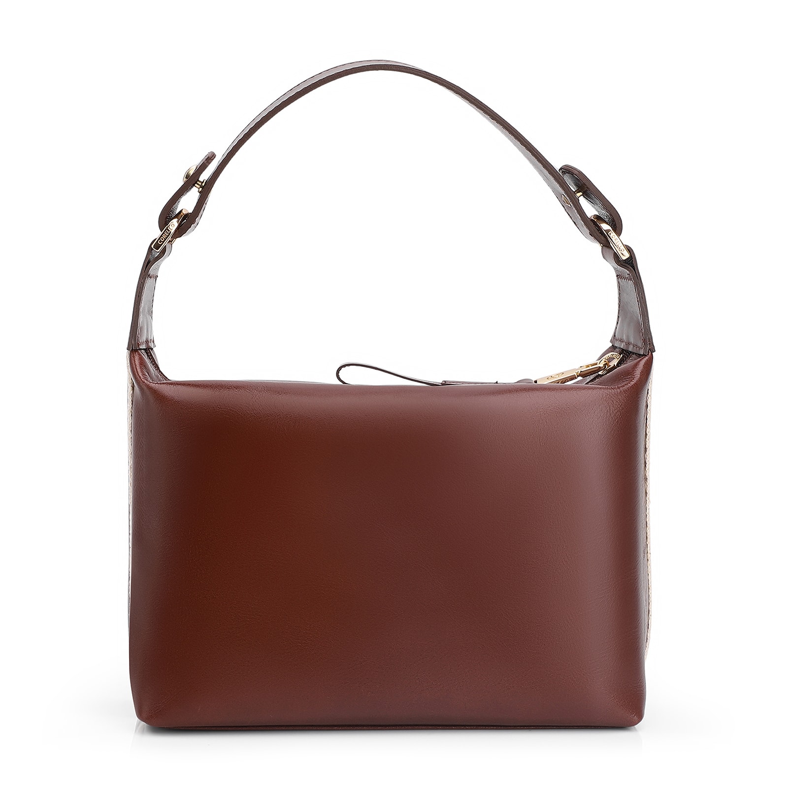 Bolsa De Mão Couro Marrom