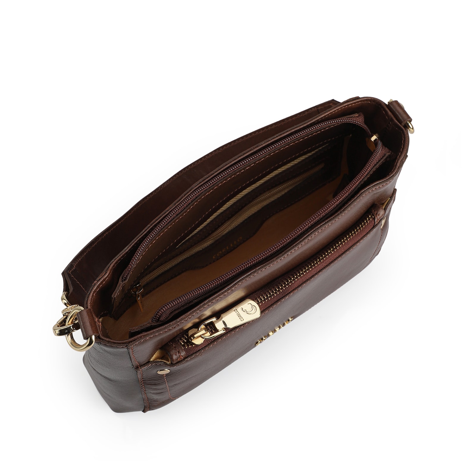Bolsa De Mão Couro Marrom