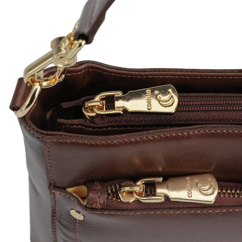 Bolsa De Mão Couro Marrom - imagem 5