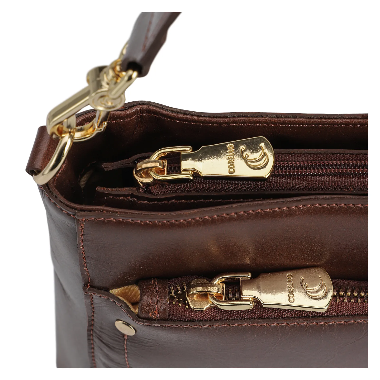 Bolsa De Mão Couro Marrom