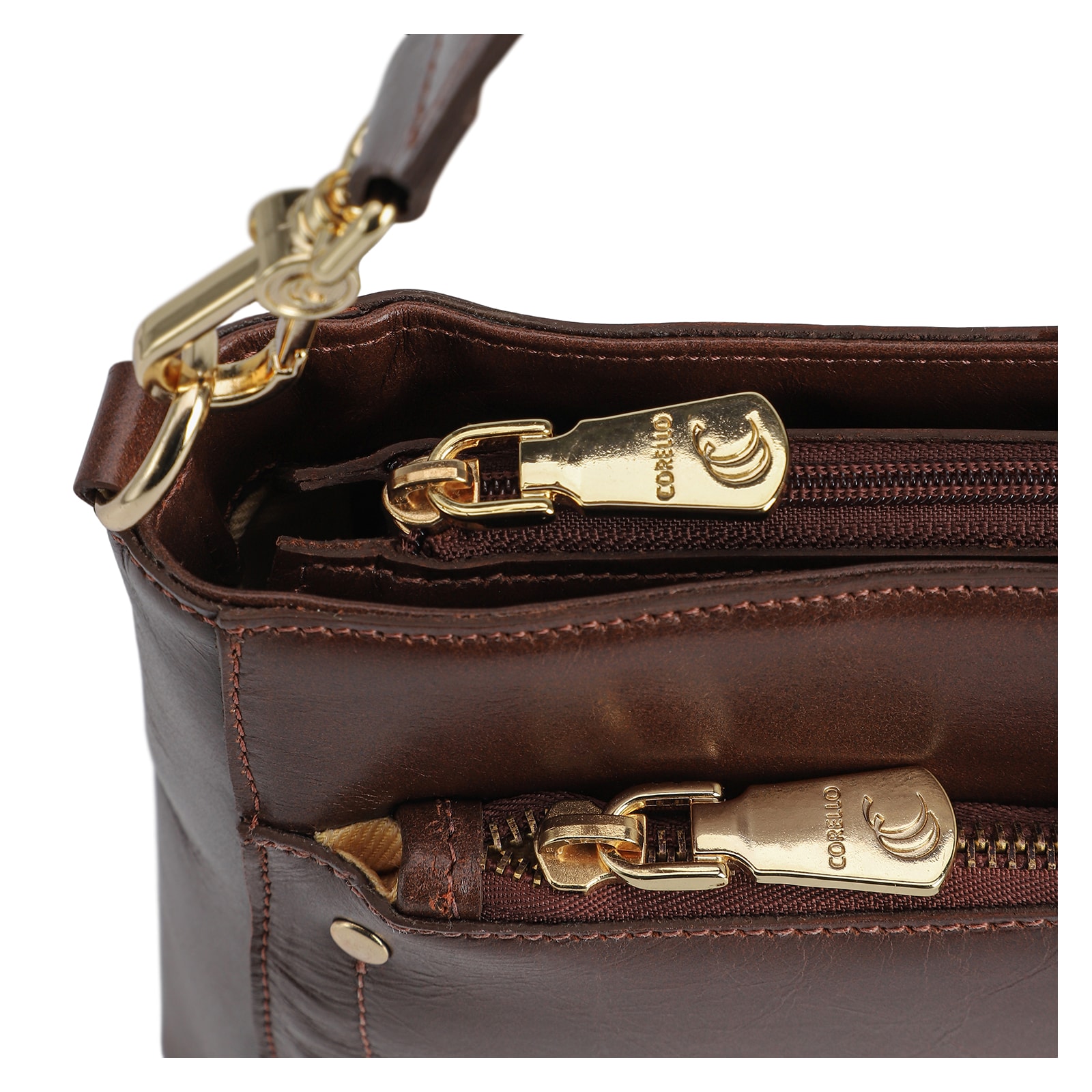 Bolsa De Mão Couro Marrom
