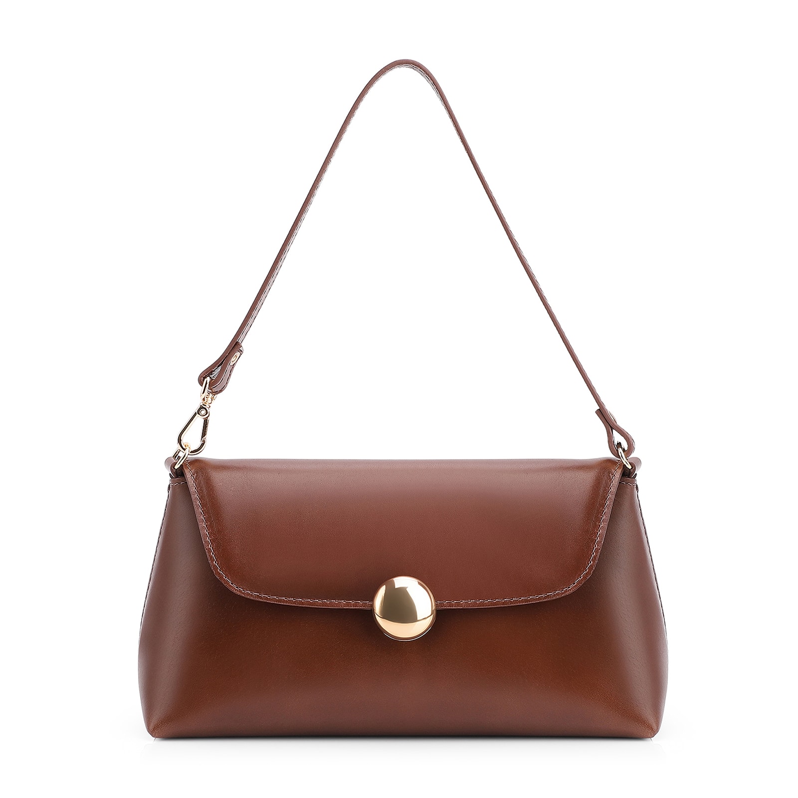 Bolsa De Mão Couro Marrom