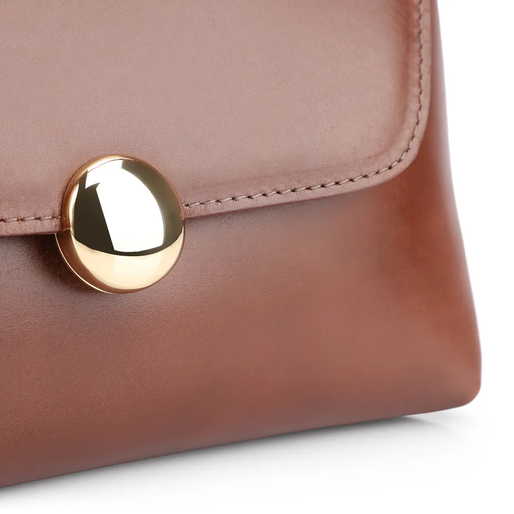 Bolsa De Mão Couro Marrom - imagem 6