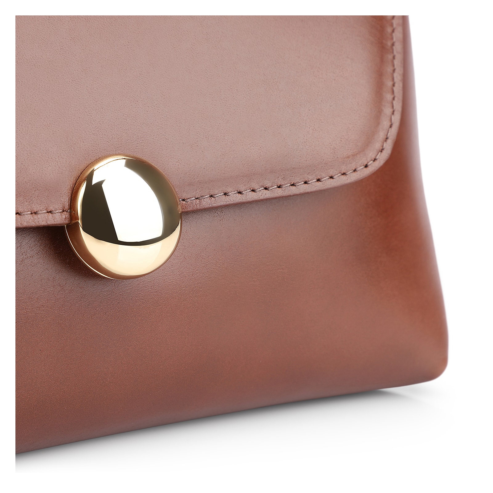 Bolsa De Mão Couro Marrom
