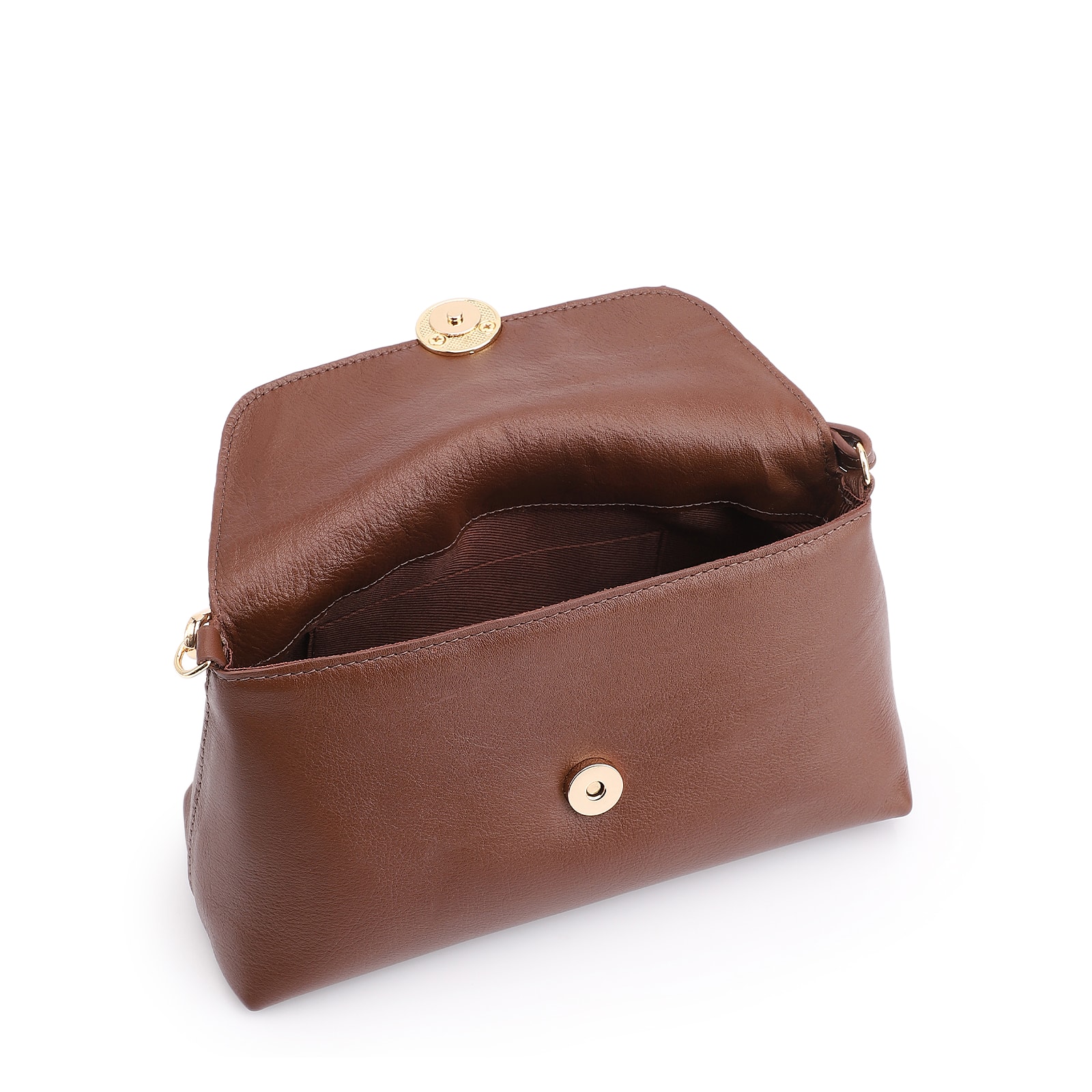 Bolsa De Mão Couro Marrom