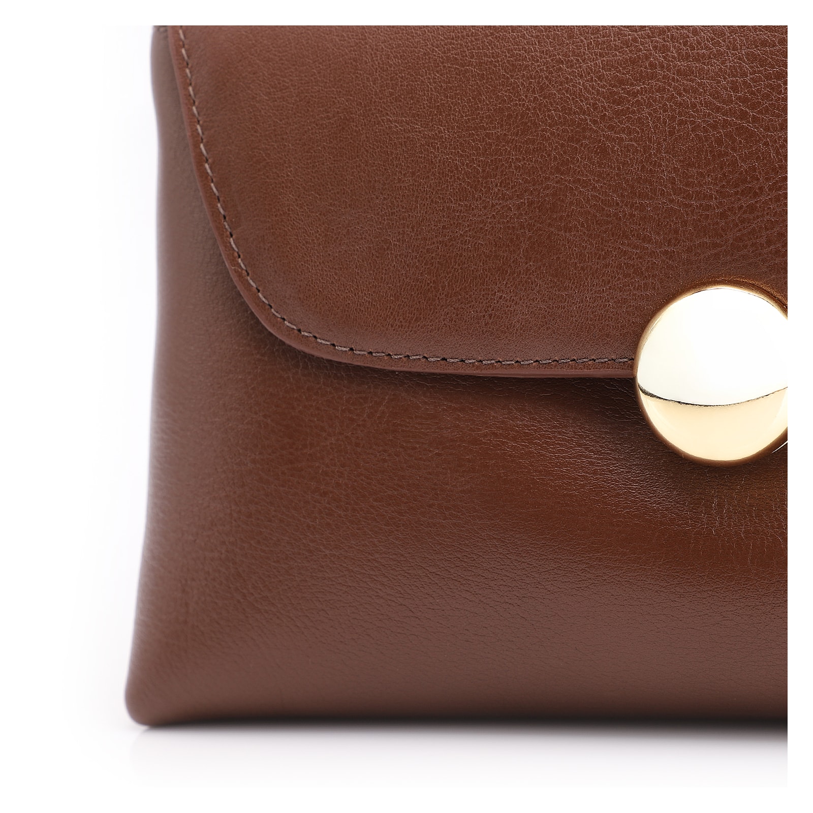 Bolsa De Mão Couro Marrom