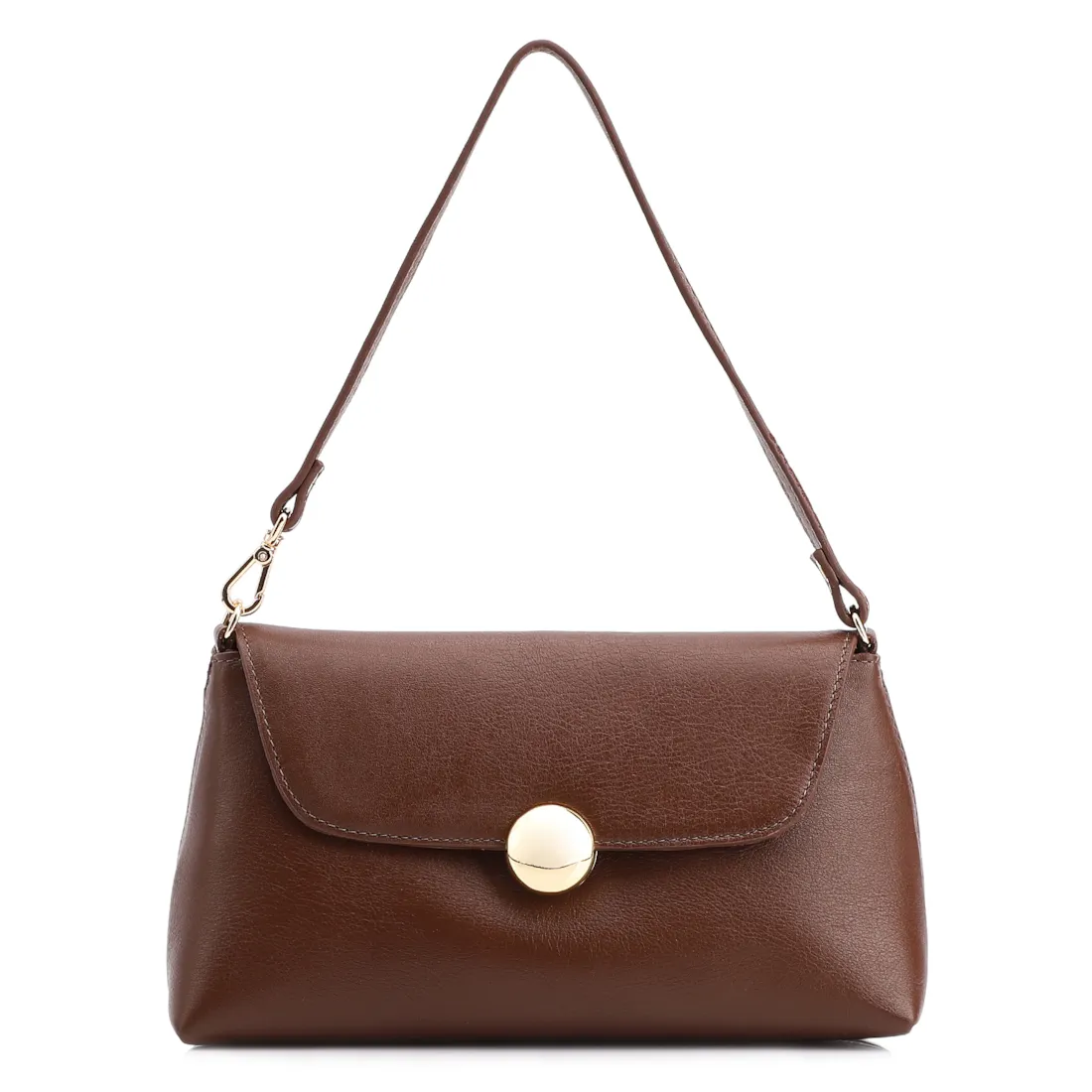 Bolsa De Mão Couro Marrom