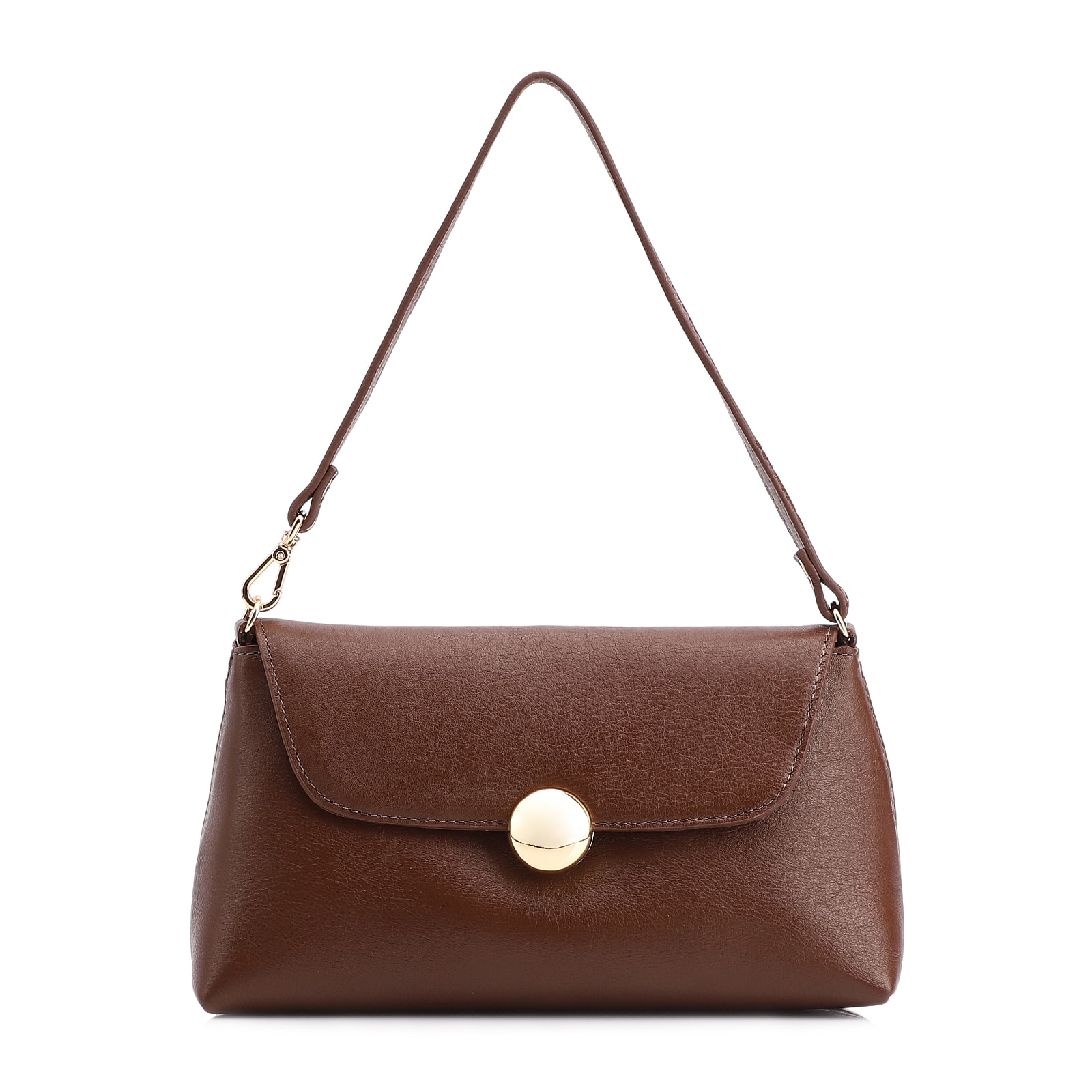 Bolsa De Mão Couro Marrom