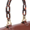Bolsa De Mão Couro Marrom/Alça Alt Tartaruga - imagem 5