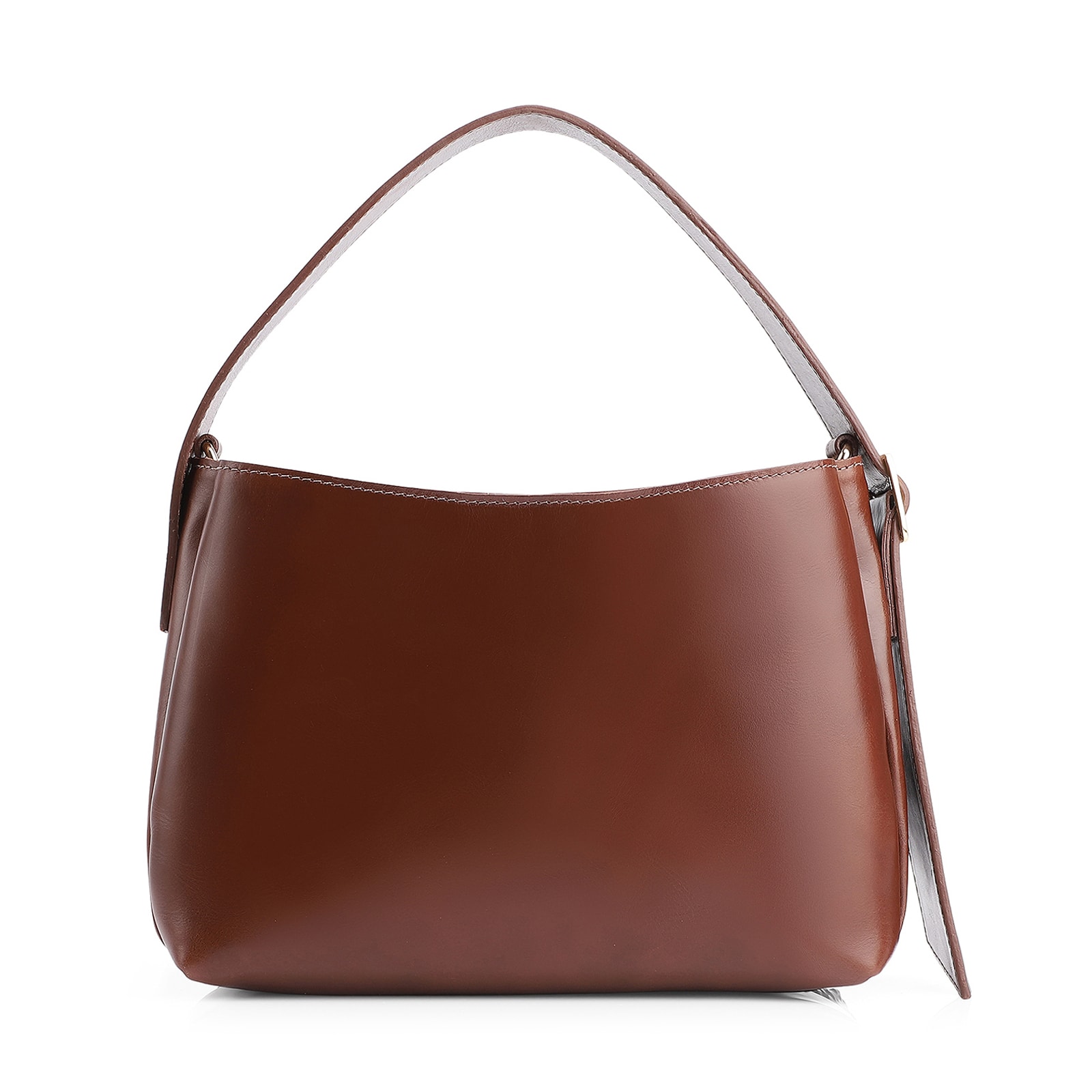 Bolsa De Mão Couro Marrom/Alt Tramado Marrom