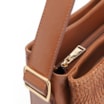Bolsa De Mão Couro Marrom/Alt Tramado Marrom Claro - imagem 5