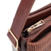 Bolsa De Mão Couro Marrom/Alt Tramado Marrom Escuro - imagem 5