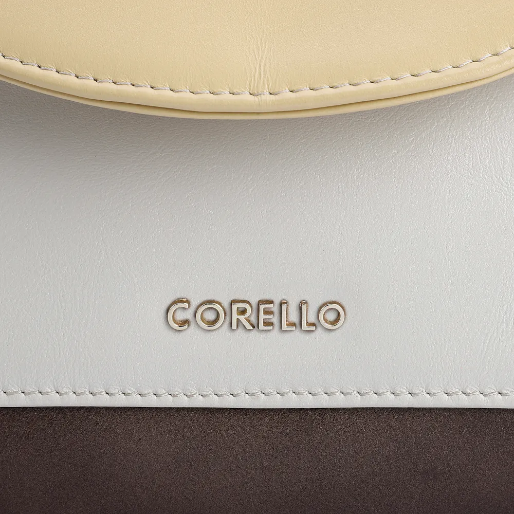 Bolsa De Mão Couro Marrom/Amarelo/Off White - imagem 6