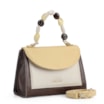 Bolsa De Mão Couro Marrom/Amarelo/Off White - imagem 2