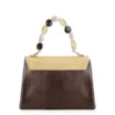 Bolsa De Mão Couro Marrom/Amarelo/Off White - imagem 3