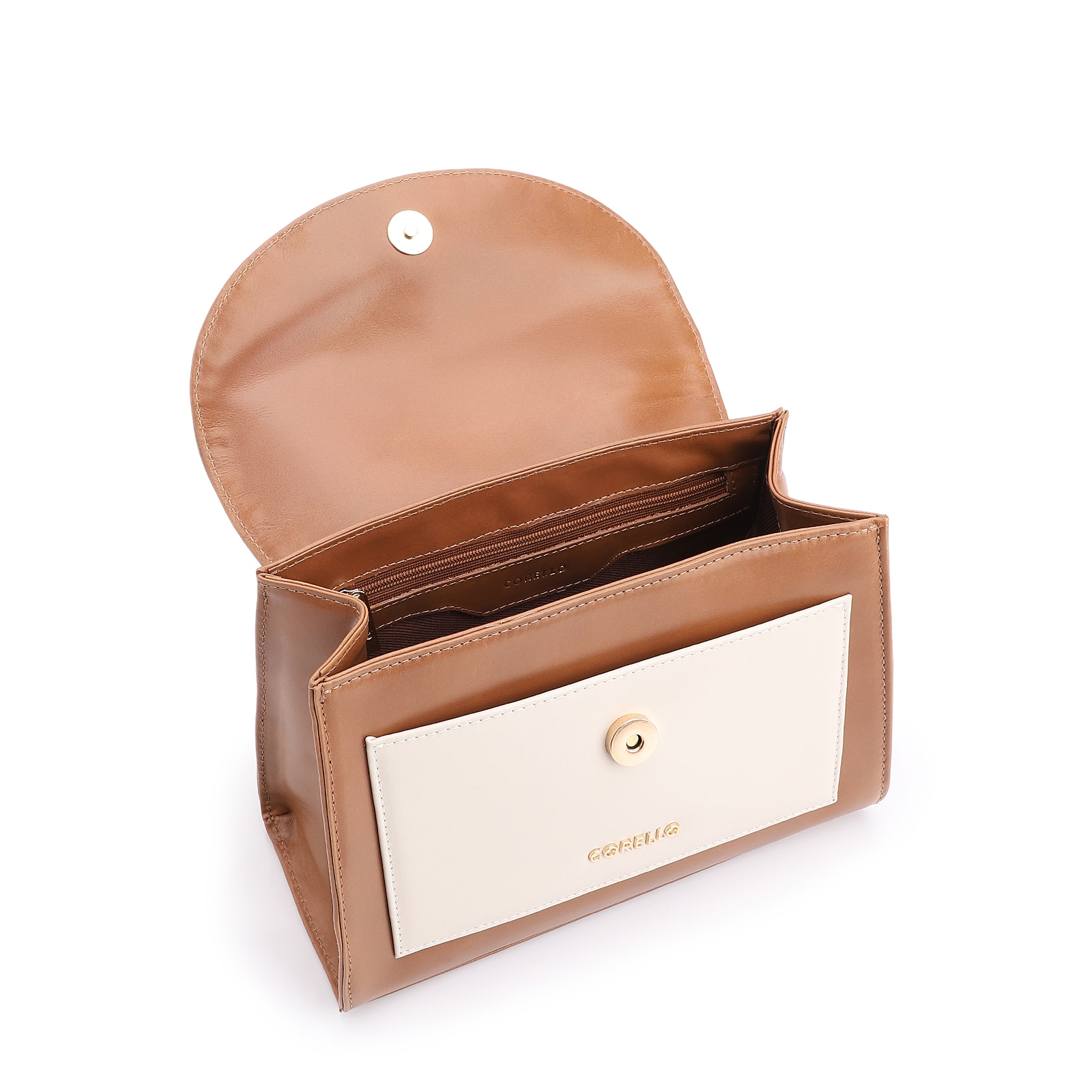 Bolsa De Mão Couro Marrom Claro