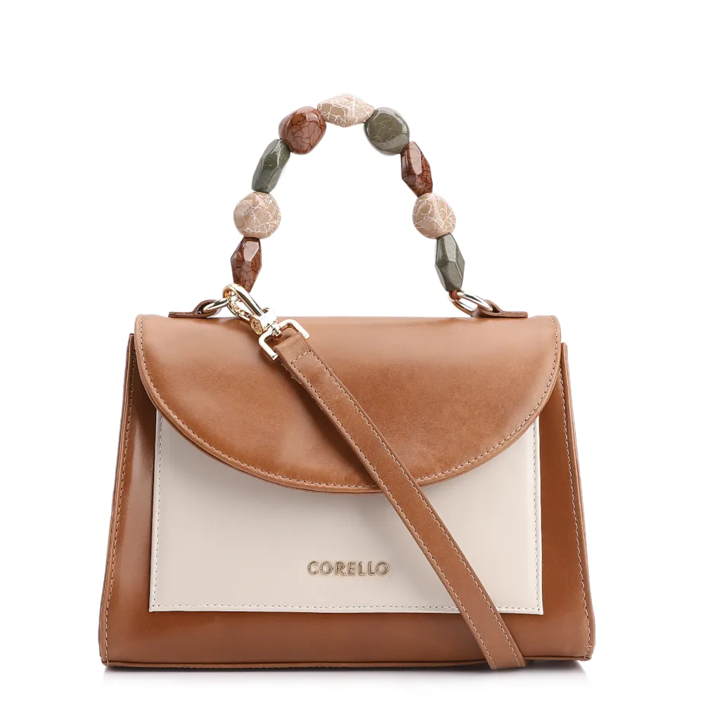 Bolsa De Mão Couro Marrom Claro