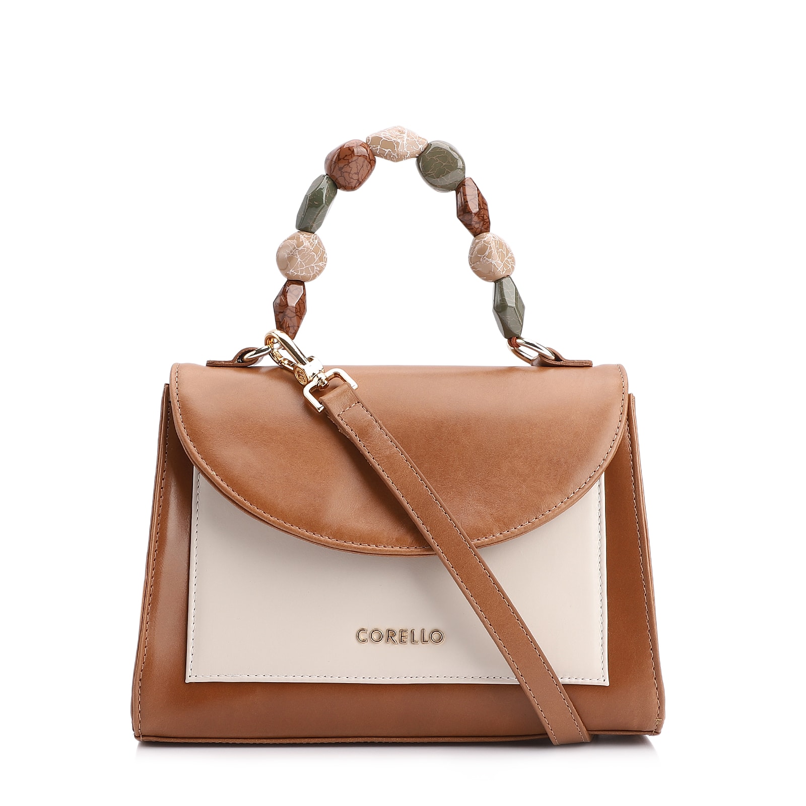 Bolsa De Mão Couro Marrom Claro