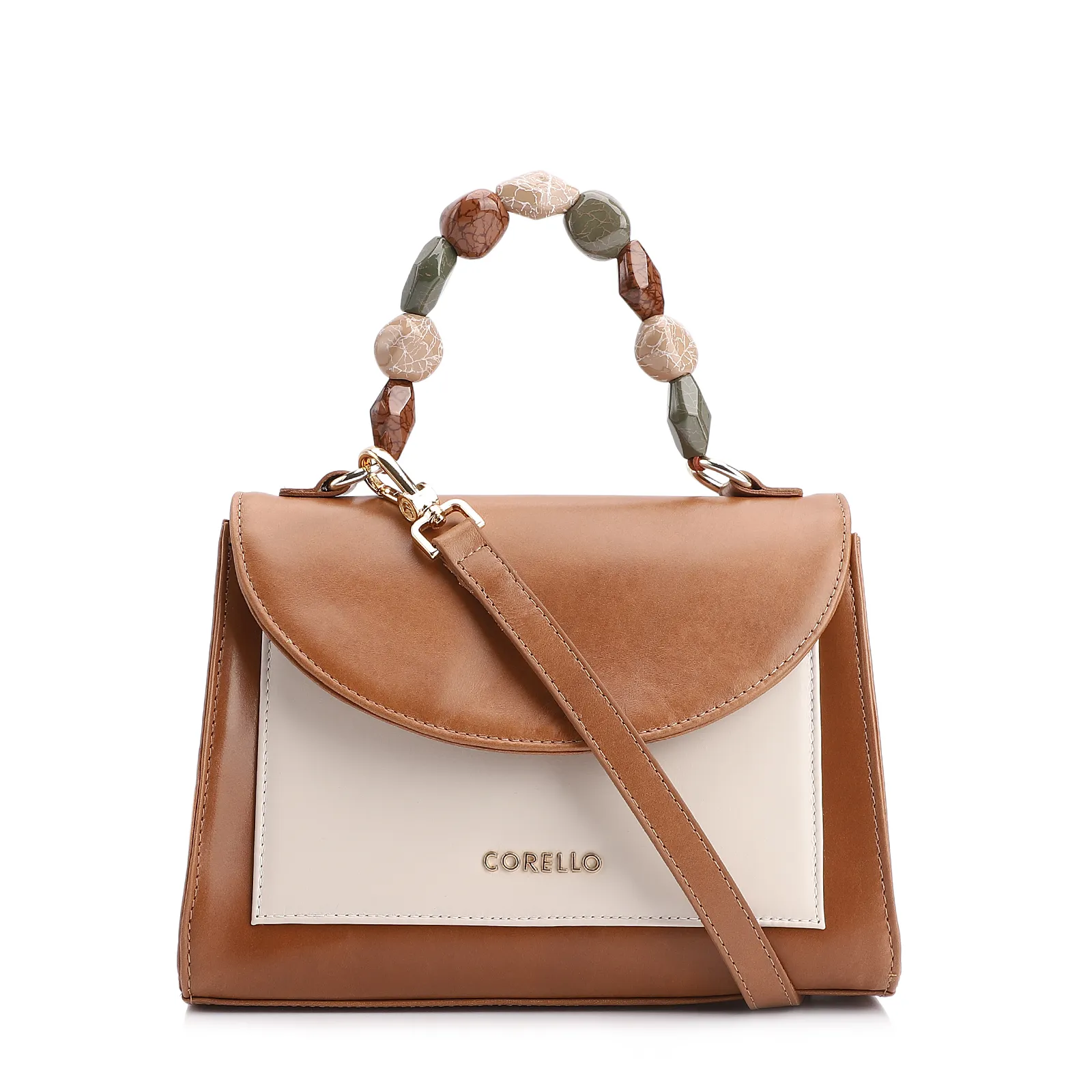 Bolsa De Mão Couro Marrom Claro