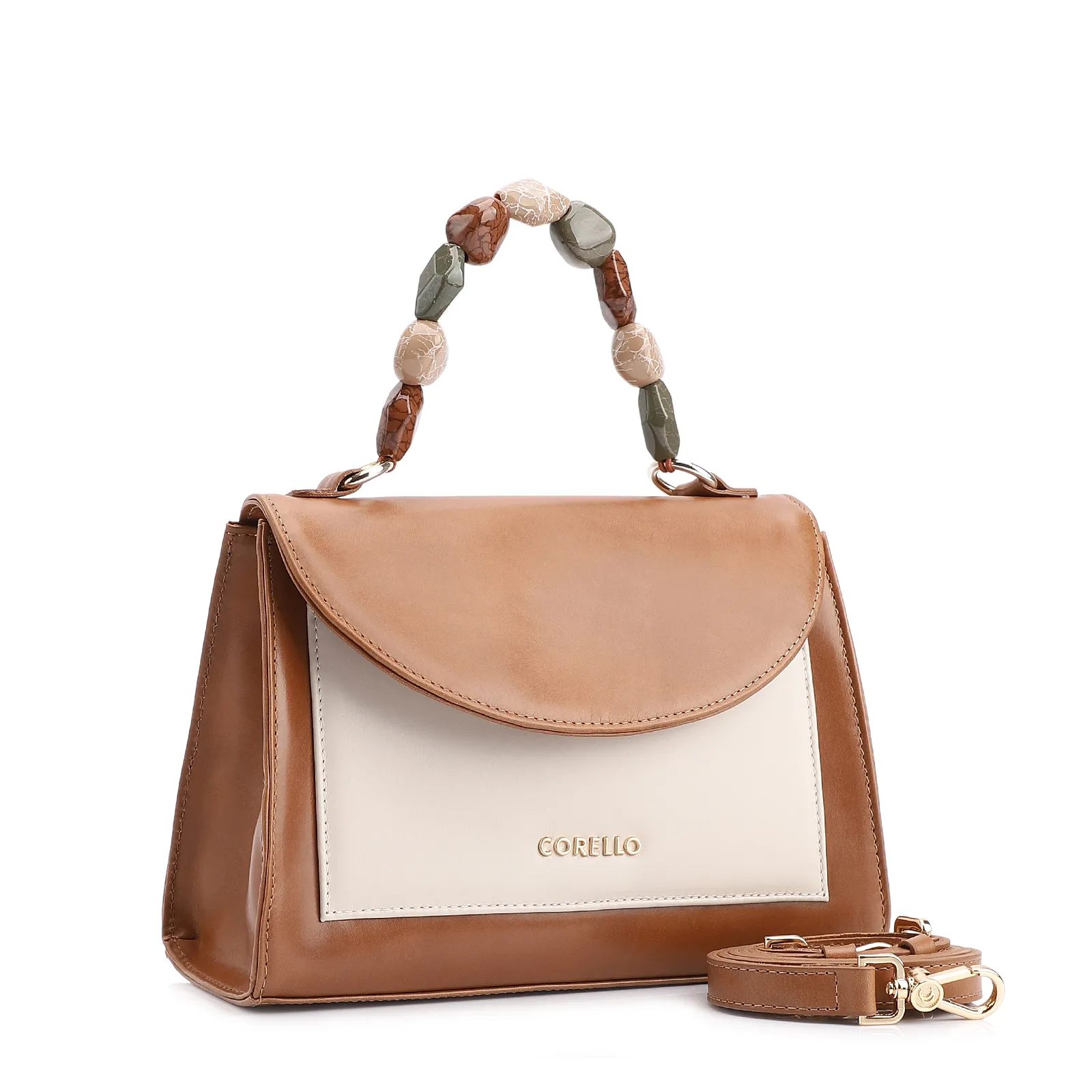 Bolsa De Mão Couro Marrom Claro