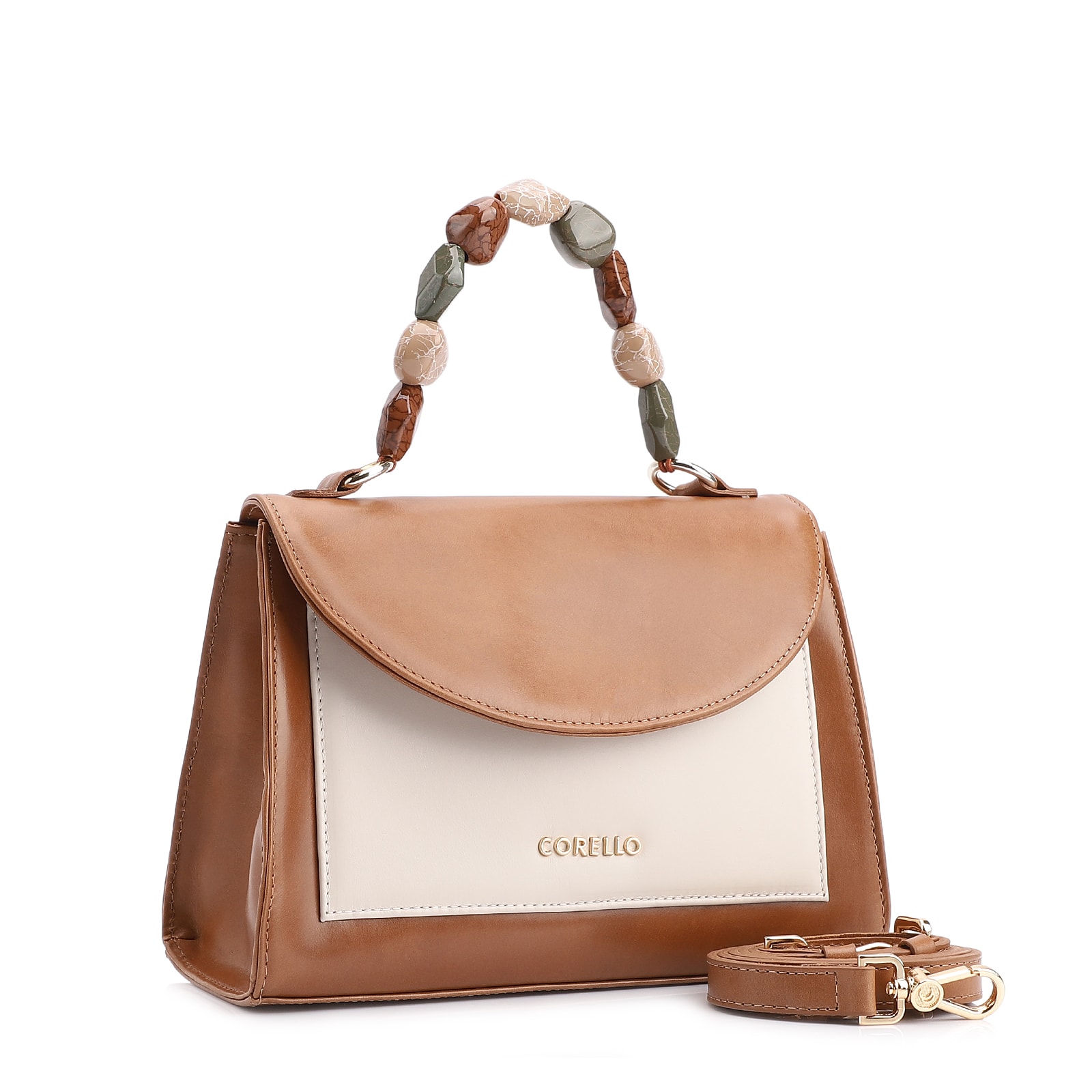 Bolsa De Mão Couro Marrom Claro