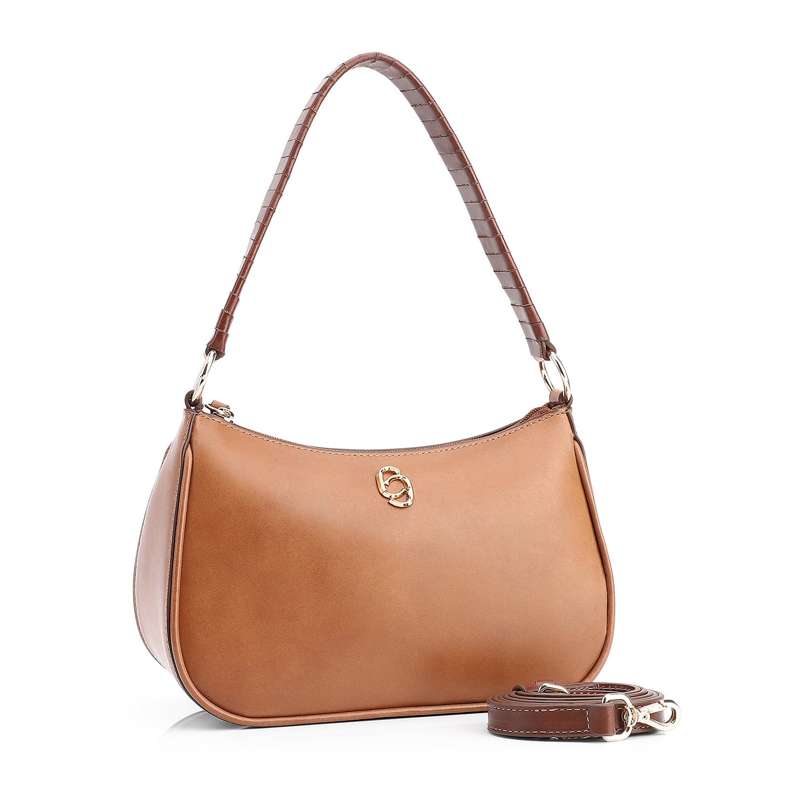 Bolsa De Mão Couro Marrom Claro