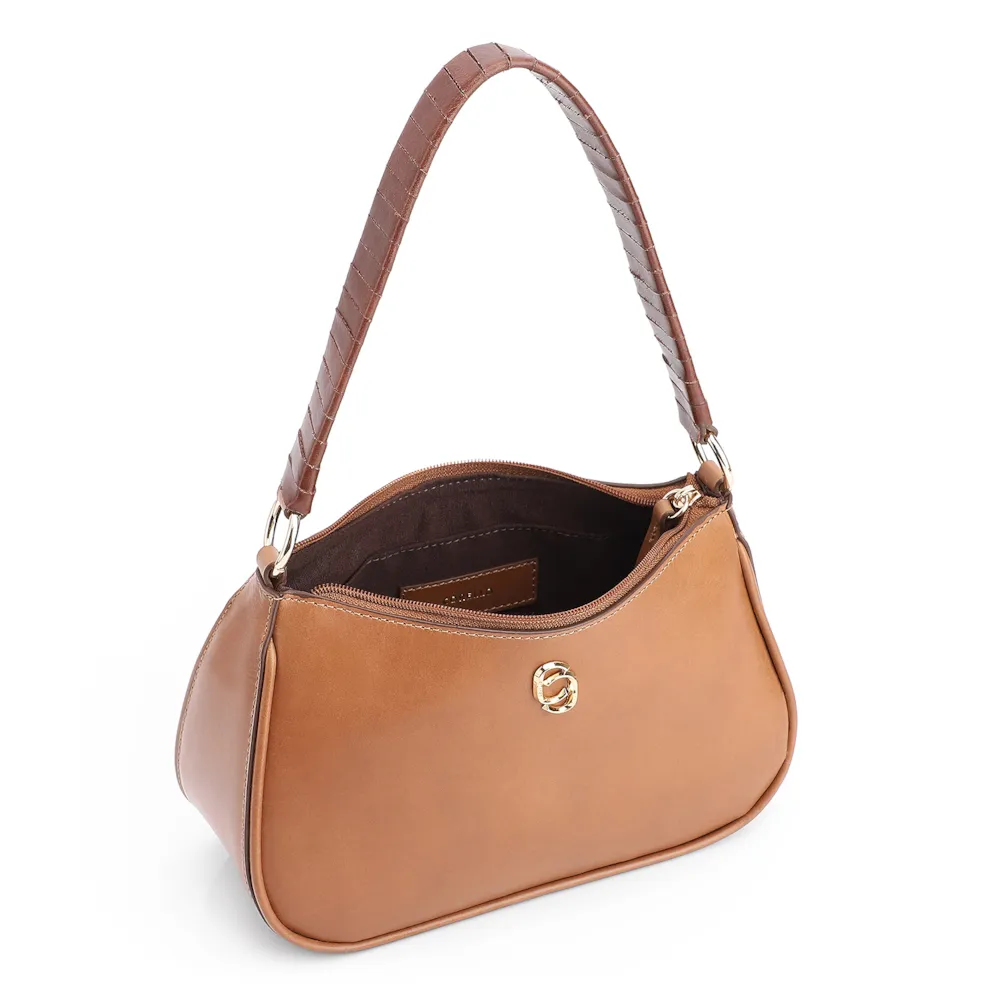Bolsa De Mão Couro Marrom Claro - imagem 5