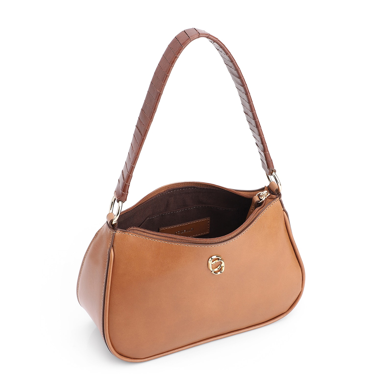 Bolsa De Mão Couro Marrom Claro