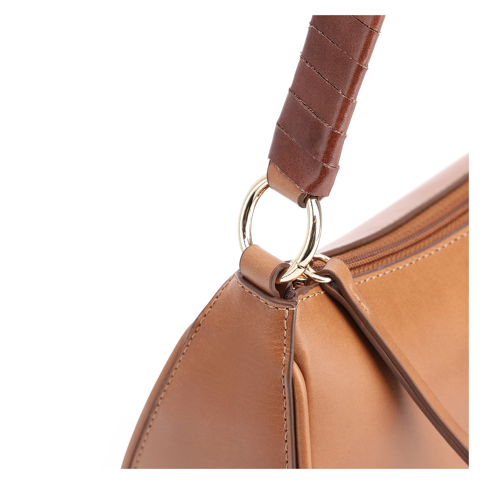 Bolsa De Mão Couro Marrom Claro