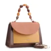 Bolsa De Mão Couro Marrom/Couro Amarelo - imagem 3