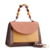 Bolsa De Mão Couro Marrom/Couro Amarelo - imagem 3