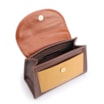 Bolsa De Mão Couro Marrom/Couro Amarelo - imagem 5