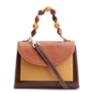 Bolsa De Mão Couro Marrom/Couro Amarelo - imagem 1