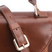 Bolsa De Mão Couro Marrom /Couro Marrom Claro - imagem 5