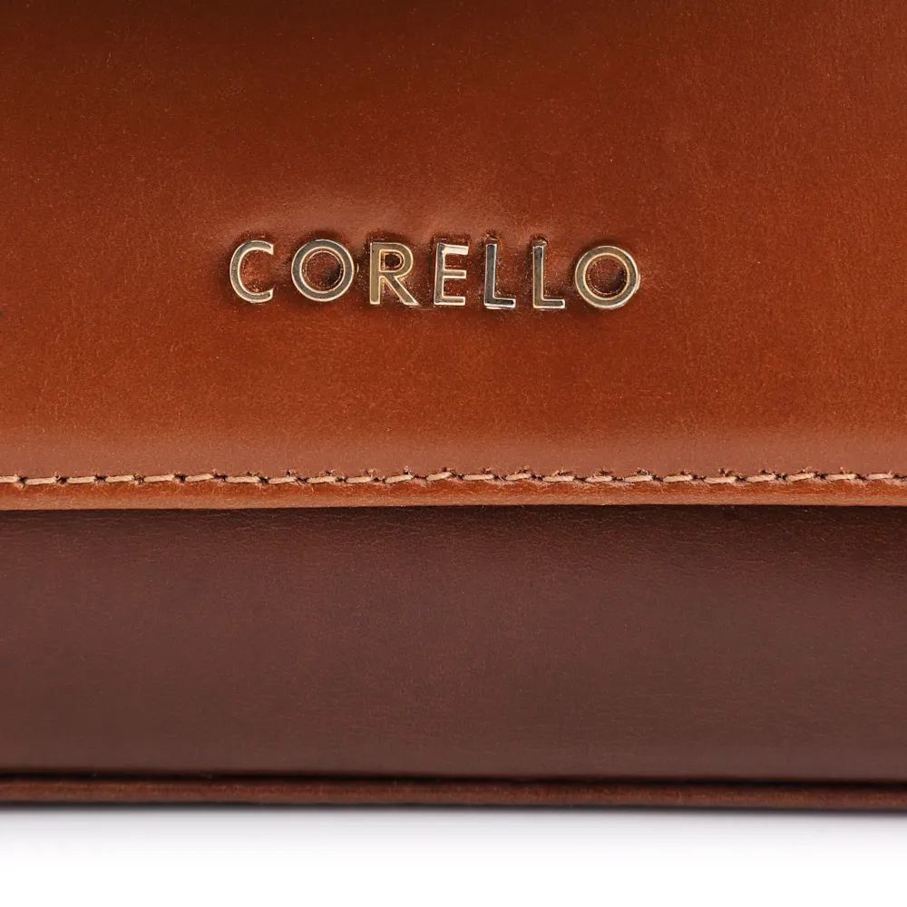 Bolsa De Mão Couro Marrom /Couro Marrom Claro - imagem 6