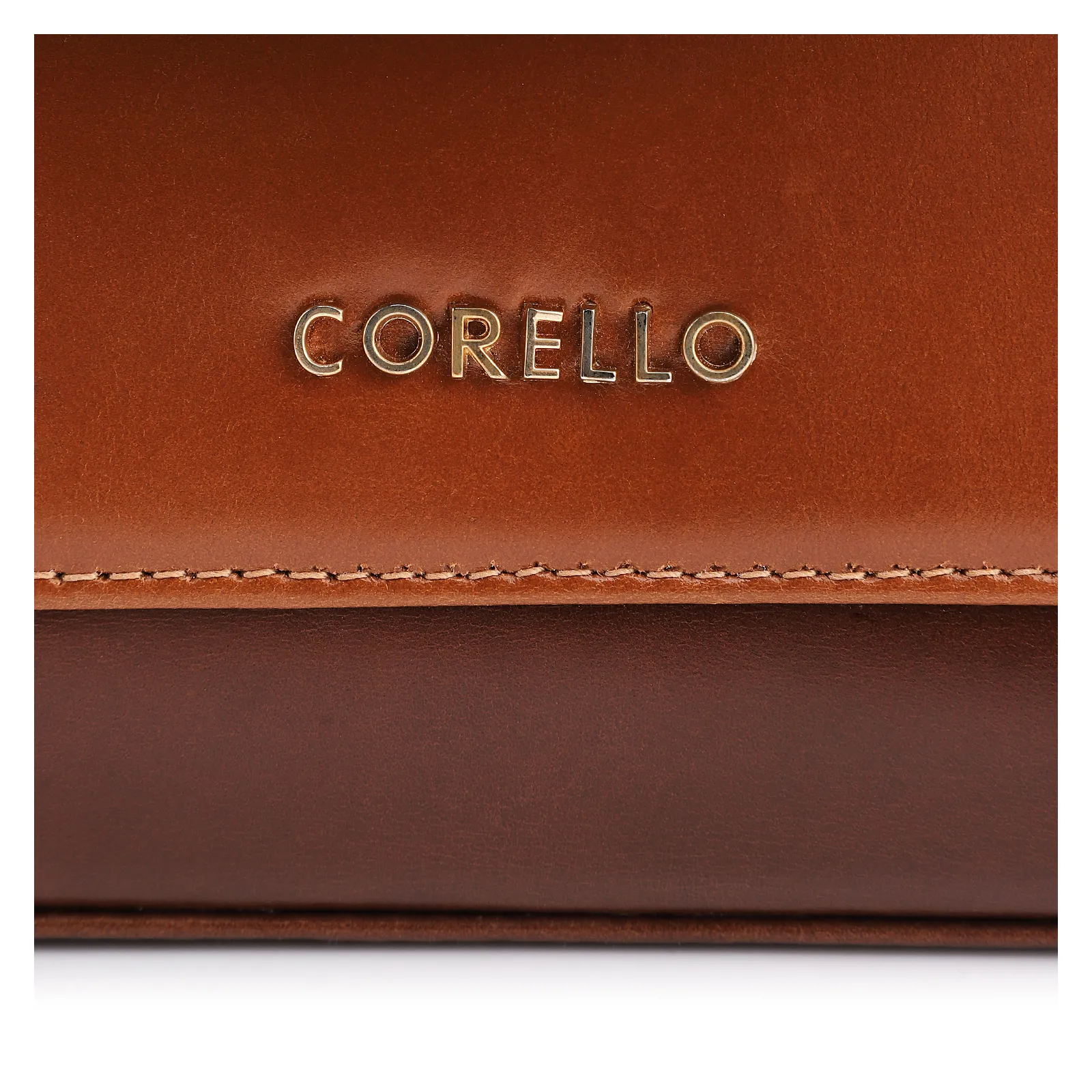 Bolsa De Mão Couro Marrom /Couro Marrom Claro
