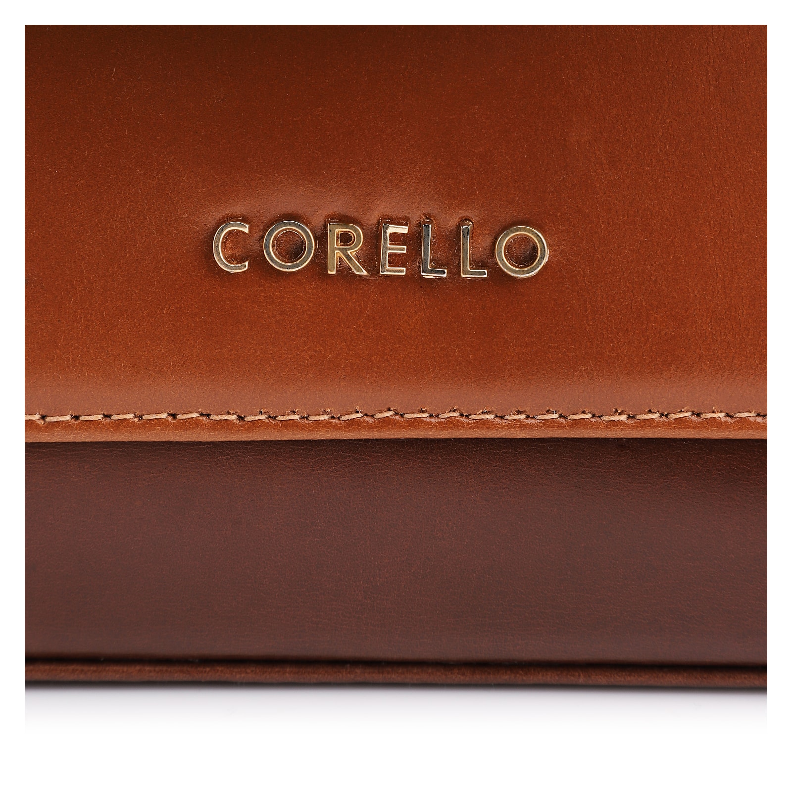 Bolsa De Mão Couro Marrom /Couro Marrom Claro