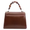 Bolsa De Mão Couro Marrom /Couro Marrom Claro - imagem 3
