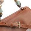 Bolsa De Mão Couro Marrom/Off White - imagem 5