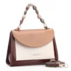 Bolsa De Mão Couro Marrom/Off White - imagem 3